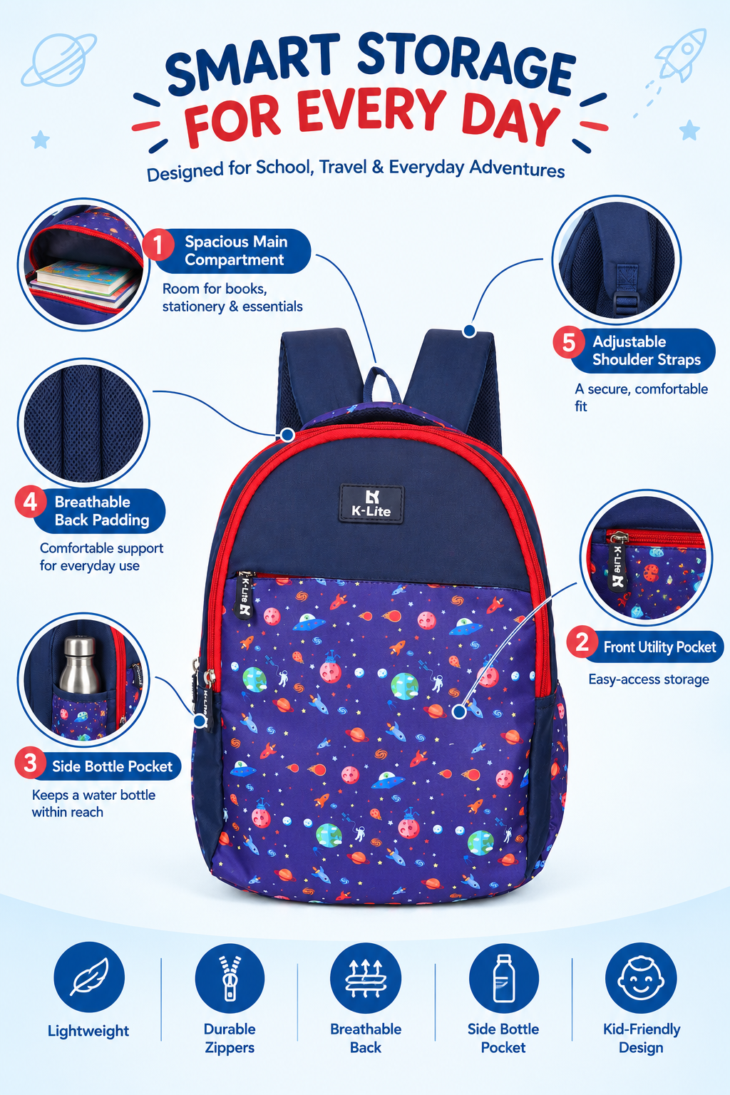 K-Lite Joy Indigo Backpack