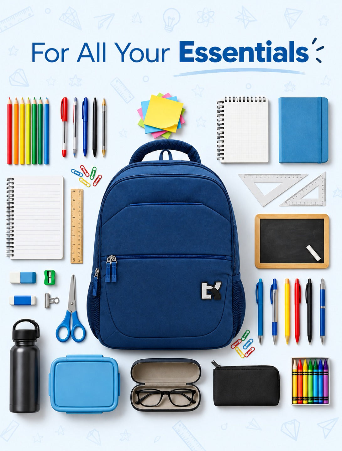 Blue Travel Backpack